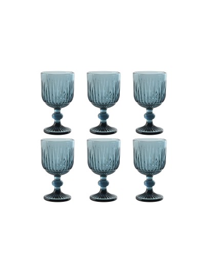 Set de Verres Home Esprit Bleu (6 unités) - 8 x 8 x 14,5 cm