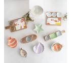 Bol para Aperitivos Quid Kaleido Blanco Cerámica 14 x 9 x 3 cm (4 Unidades)