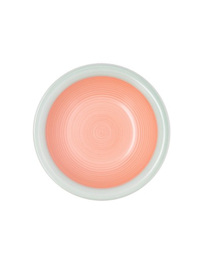 Plato Hondo Quid Kaleido Verde Coral Cerámica Ø 21,5 cm (12 Unidades)