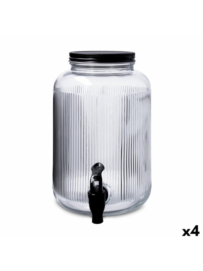 Dispensador de bebidas Quid Maison Transparente Vidrio 4 L (4 Unidades)