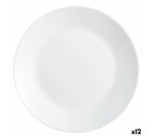 Assiette plate Luminarc Zelie Blanc verre Ø 25 cm (12 Unités)