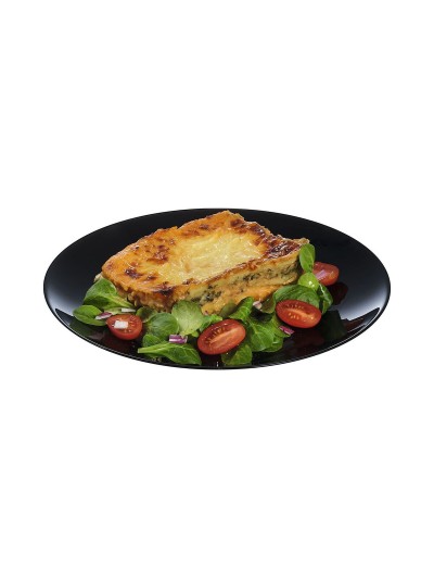 Plato Llano Luminarc Zelie Negro Negro Vidrio Ø 25 cm (12 Unidades)
