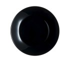 Plato Llano Luminarc Zelie Negro Negro Vidrio Ø 25 cm (12 Unidades)