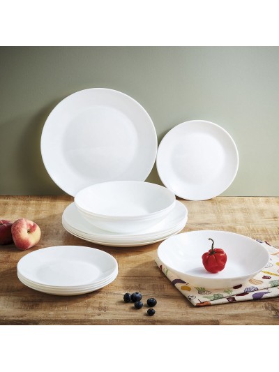 Deep Plate Luminarc Zelie White Glass Ø 20 cm (12 Units)