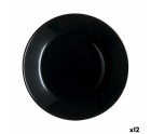 Dessert dish Luminarc Zelie Negro Black Glass Ø 18 cm (12 Units)