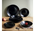 Plato de Postre Luminarc Zelie Negro Negro Vidrio Ø 18 cm (12 Unidades)