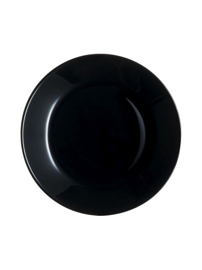 Plato de Postre Luminarc Zelie Negro Negro Vidrio Ø 18 cm (12 Unidades)
