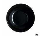 Plato Hondo Luminarc Zelie Negro Negro Vidrio Ø 20 cm (12 Unidades)
