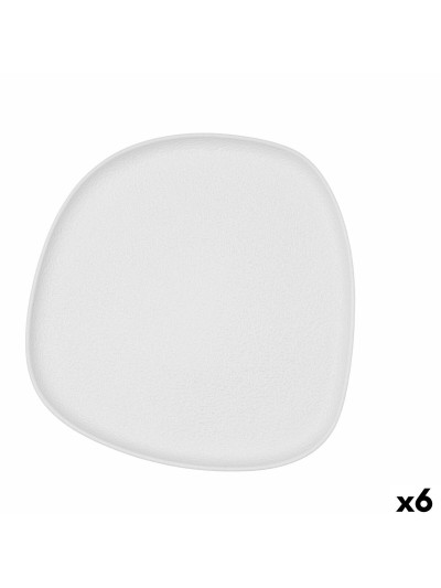 Assiette plate Bidasoa Fosil Blanc Céramique 26,3 x 25,5 x 2,4 cm (6 Unités)