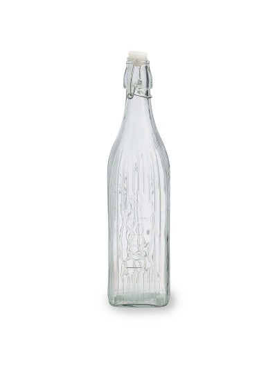 Bottle Quid Viba Transparent Glass 1 L (12 Units)