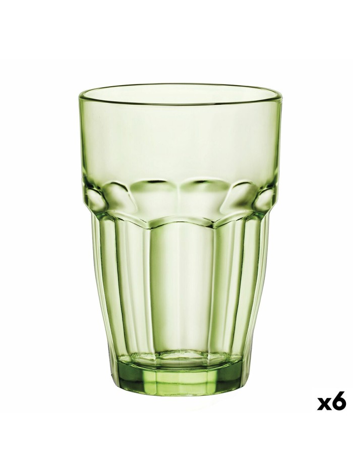 Glass Bormioli Rocco Rock Bar Green Glass 370 ml (6 Units)