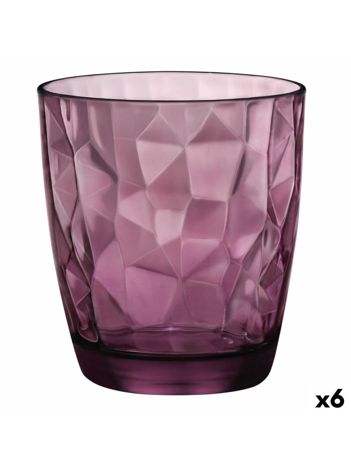 Vaso Bormioli Rocco Diamond Púrpura Vidrio 300 ml (6 Unidades)