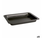 Baking tray Quid Sweet Grey Black Metal 36 x 24 x 4 cm (12 Units)
