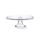 Cake and sponge cake dish Quid Tiffany Transparent Glass (4 Units)