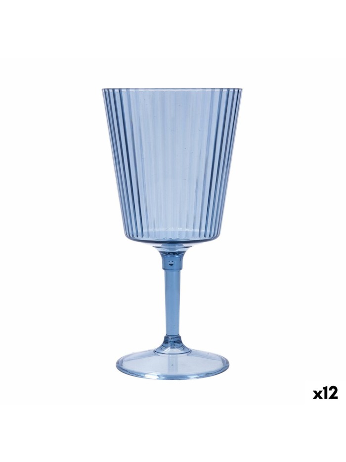 Wineglass Quid Sunset Azul Blue Plastic 400 ml (12 Units)