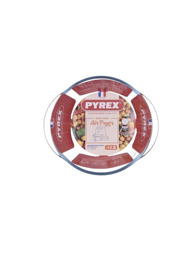 Plat à Gratin Pyrex Airfryer Transparent verre Ø 20 cm 1,1 L (8 Unités)