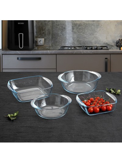 Fuente de Cocina Pyrex Airfryer Transparente Vidrio Ø 20 cm 1,1 L (8 Unidades)
