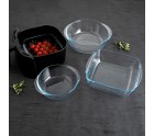 Fuente de Cocina Pyrex Airfryer Transparente Vidrio Ø 20 cm 1,1 L (8 Unidades)