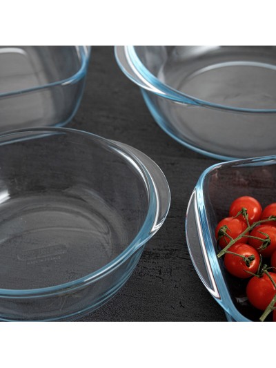 Plat à Gratin Pyrex Airfryer Transparent verre Ø 20 cm 1,1 L (8 Unités)