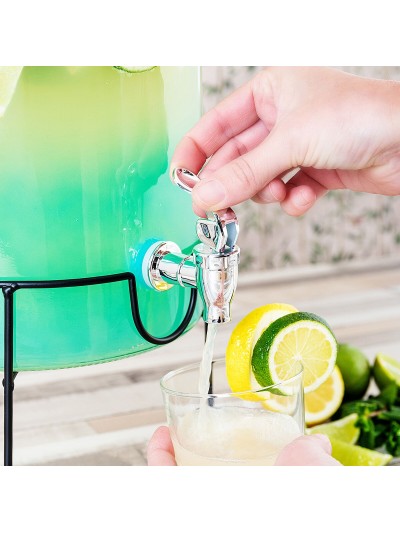 Drinks dispenser Quid Viba Multicolour Glass 7,5 L (2 Units)