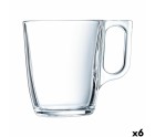 Taza Mug Arcoroc Voluto Transparente 250 ml (6 Unidades)