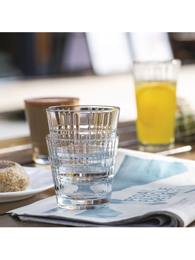 Set de Vasos Arcoroc Stack'up Cross Transparente Vidrio 210 ml 6 Unidades