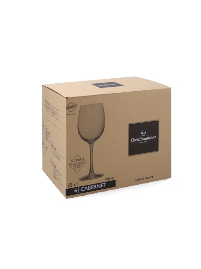 Set de Copas Chef&Sommelier Cabernet Tulip Eco Transparente Vidrio 350 ml (6 Unidades)