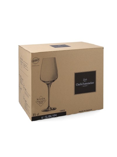 Set of cups Chef&Sommelier Sublym Eco Transparent Glass 350 ml (6 Units)