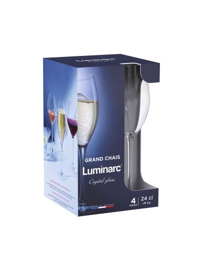 Set de Copas Luminarc Grand Chais Transparente Vidrio 240 ml (4 Unidades)