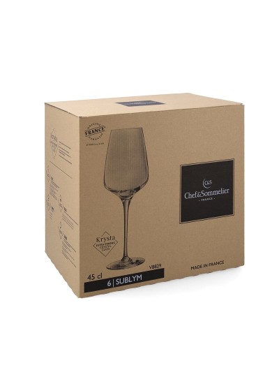 Set of cups Chef&Sommelier Sublym Eco Transparent Glass 450 ml (6 Units)