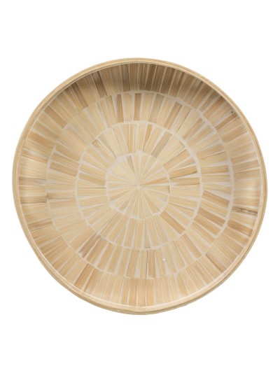 Snack tray Beige Bamboo 35 x 35 x 5 cm MDF Wood