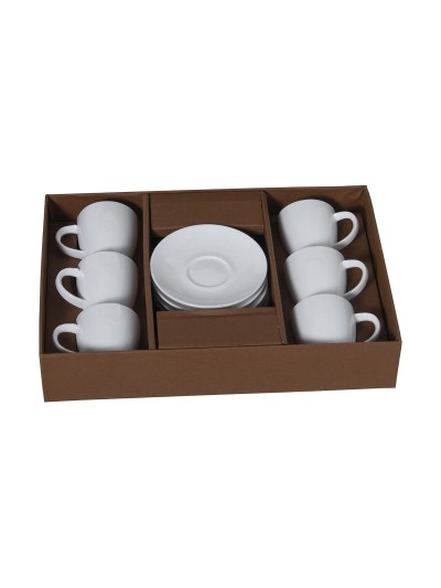 Juego de 6 Tazas de Café Alexandra House Living Porcelana 90 ml