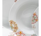 Tableware Burgundy Mustard Porcelain 1 cm 37 x 23 x 30 cm 18 Pieces