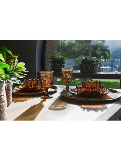 Set of cups Home ESPRIT Crystal 8,5 x 8,5 x 16,3 cm (6 Units)