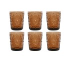 Set de Verres Home ESPRIT Ambre Verre (6 Unités)