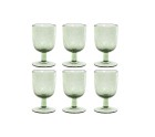 Set de Copas Home ESPRIT Verde Cristal 300 ml 8 x 8 x 14 cm (6 Unidades)