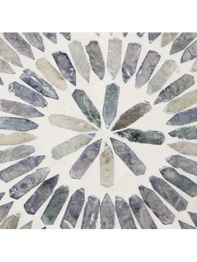 Bandeja Alexandra House Living Multicolor Ratán Nácar Redonda 40 x 5 x 33 cm