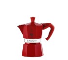 Cafetera Italiana Bialetti Winter Wonderland Rojo Plateado Aluminio 3 Tazas