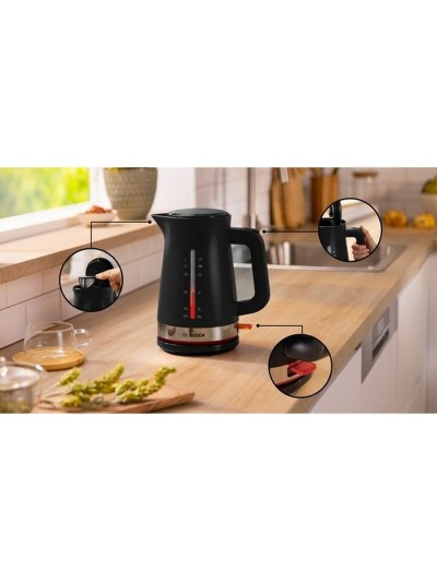 Kettle BOSCH TWK4M223 Black Plastic 2400 W 1,7 L