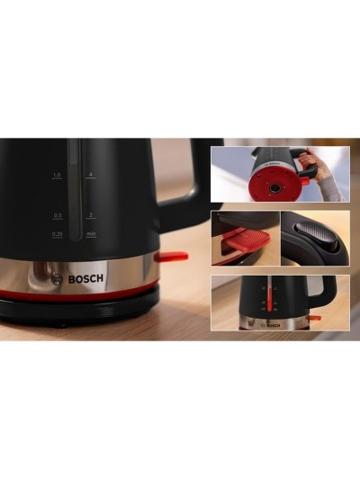 Kettle BOSCH TWK4M223 Black Plastic 2400 W 1,7 L