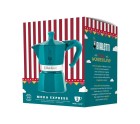 Cafetière Italienne Bialetti Moka Express Winter Wonderland Turquoise Argenté Aluminium 3 Tasses