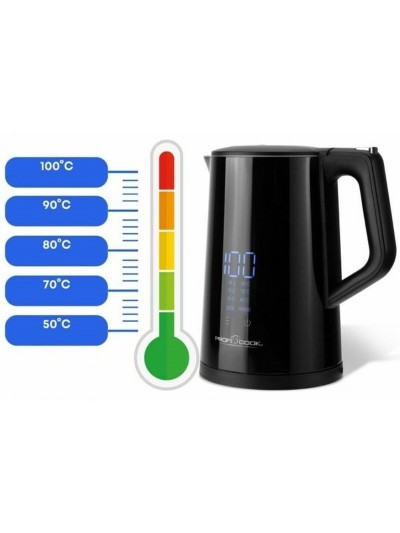 Kettle Proficook PC-WKS 1243 Black Stainless steel 2200 W 1,7 L