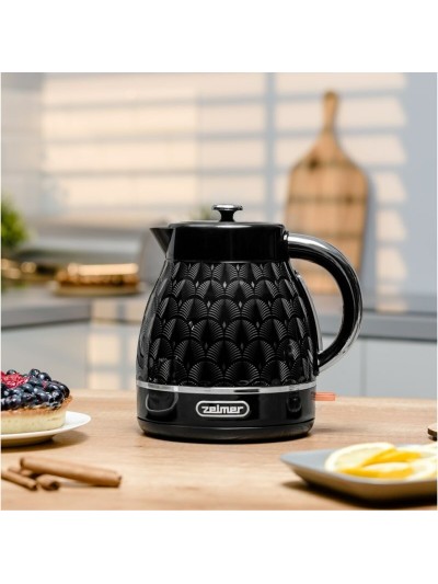 Hervidor Zelmer ZCK7640 Blanco Negro Plateado Acero Inoxidable Plástico 2200 W 1,7 L