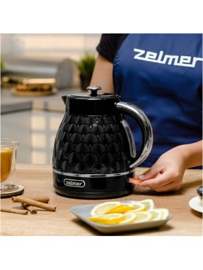 Hervidor Zelmer ZCK7640 Blanco Negro Plateado Acero Inoxidable Plástico 2200 W 1,7 L