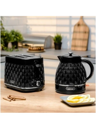 Hervidor Zelmer ZCK7640 Blanco Negro Plateado Acero Inoxidable Plástico 2200 W 1,7 L