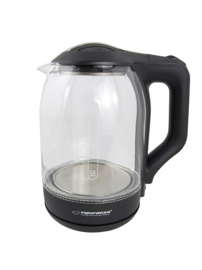 Kettle Esperanza EKK025K  Black Multicolour Glass Plastic 1500 W 1,7 L