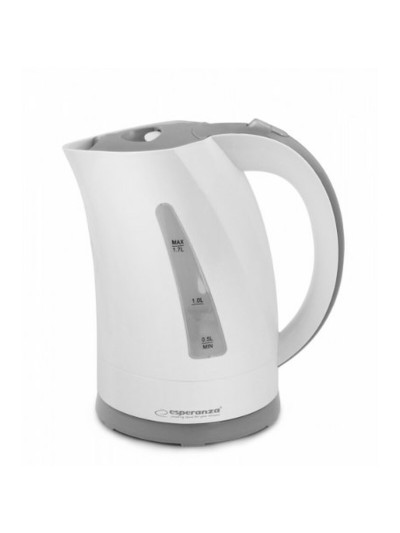 Bouilloire Esperanza EKK022  Blanc Gris Acier inoxydable Plastique 2200 W 1,7 L