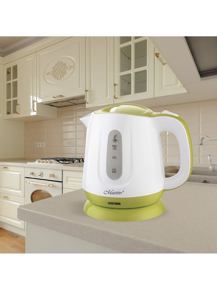 Kettle Feel Maestro MR013  White Green Plastic 1100 W