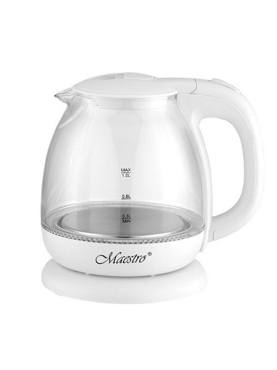 Kettle Feel Maestro MR-055 White Glass 1100 W 1 L
