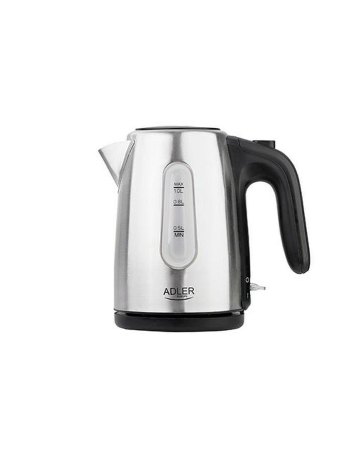Hervidor Adler AD 1273 Negro Plateado Avellana Acero Inoxidable 1200 W 1 L